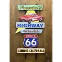 アメリカン雑貨 ウォールデコ エンボス加工 アメリカンスタイルウォールデコ America's Highway
