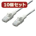 【10個セット】 LANケーブル CAT5 15.0m LAN5-CA1500X10