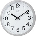 生活用品・インテリア・雑貨 (まとめ) デイリー クオーツ掛時計 フラットフェイスDN シルバーメタリック(文字盤:ホワイト) 4KGA06DN19 1台 【×2セット】