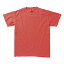 生活日用品 50回ウォツシュ加工ガーメント後染め6.2オンスヘビーウェイトTシャツ ネオンレッドオレンジ M