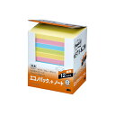 (まとめ)付箋 エコノパック ノート 再生紙 75×100mm 混色 6571-K20 1パック(12冊) 【×2セット】