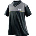 スポーツ用品・スポーツウェア関連商品 バタフライ(Butterfly) 卓球アパレル DOISLITE SHIRT(ドイスライト・シャツ)男女兼用 45270 ブラック O