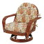 椅子 一人掛け ゆったり サイズ で 男性 にも インド ネシア製 RATTAN CHAIR 回転座椅子 高さ61cm