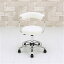 レザーチェア Chair クロムメッキ デザインチェア カラー:ホワイト