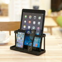 小物収納/タブレットPCラック シンプルな、タブレットPCラック 魅せる、収納 タブレットPC&リモコンラック ブラック