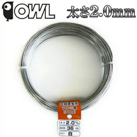 OWL アルミ線 カラー 針金 シルバー 300g 太さ2.0mm 長さ約36m[オウル …...:ssn:10006645