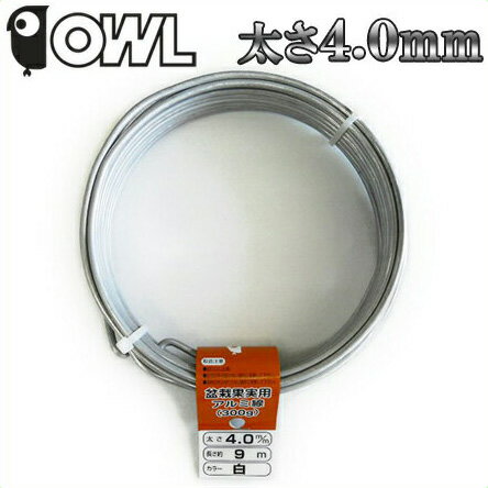 OWL アルミ線 カラー 針金 シルバー 300g 太さ4.0mm 長さ約9m[オウル 盆…...:ssn:10006649