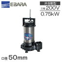 【送料無料】荏原 チタン製水中ポンプ 海水用 エバラポンプ DWT型 50DWT6.75B / 50DWT5.75B 三相200V