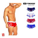 PINKHERO アンカープリント スーパーローライズ ボクサーパンツ メンズ ローライズ 男性下着 パンツ インナー お洒落 男性用 ベースボール 前閉じ ∞