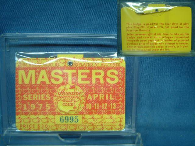 1975　MASTERS TOURNAMENT （マスターズトーナメント）　入場バッジ