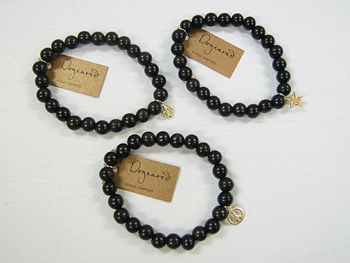 35OFFDogeared Wood Bracelet ebonygold dipped charm [ɥ㡼 åɥ֥쥹å ɥǥåץ㡼]бsmtb-m