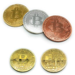 ゴルフ マーカー ビットコイン 金貨 メダル Bitcoin レプリカ 金属 <strong>仮想通貨</strong> コインケース付き 送料無料