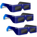 　太陽日食メガネ 3枚セット　太陽の黒点や日食を肉眼で観察するためのメガネです。 JIS規格T-8141準拠 EU89/686基準