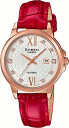 Casio Sheen SHE-4525PGL-7B 逆輸入 カシオ シーン レディース ウォッチ ローズゴールド レッド 【送料無料】【smtb-KD】