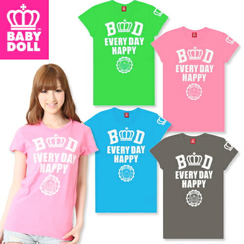 【サマーセール】HAPPYロゴTシャツ-0226A--SサイズMサイズLサイズ出産内祝いプレゼントギフト大人服レディースメンズベビードールBABYDOLLSTARVATIONS