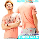 大人限定★SM_STEEL_Tシャツ-679(スーパーマン)6/11 10:00〜50％OFF★SUPERMAN　大人服　メンズ　王冠　半袖Tシャツ#