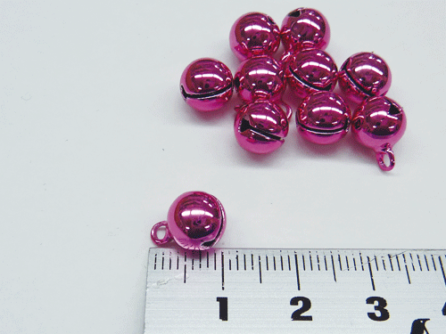 2分5厘宝来鈴真空メッキピンク　10個