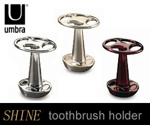 【UMBRA／アンブラ】 SHINE toothbrush holder（シャイン　歯ブラシホルダー）/歯ブラシスタンド/サニタリー/スタンド