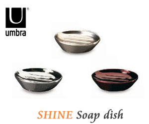 【UMBRA／アンブラ】 SHINE soap dish（シャイン　ソープディッシュ）/石鹸台/サニタリー/石鹸置き/小物収納