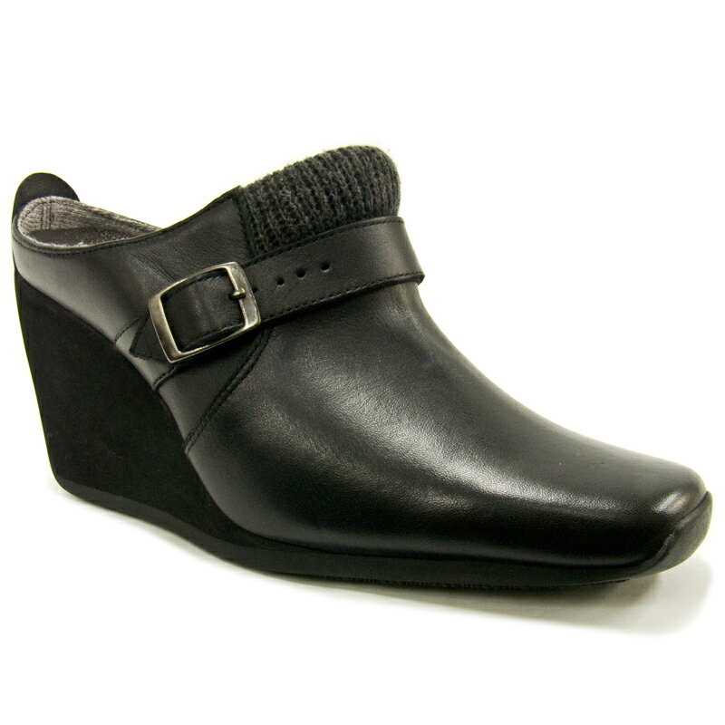 【30％OFFセール】no name【ノーネーム】 FLYER ANKLE CLOG NP/WE　FLYER-12750 【select-shop】【あす楽対応】【送料無料】【パンプス　スクエアトゥ】レザーとニットのハイウエッジスリッポンシューズ