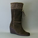 ●再値下げ●no name CHOKO FUR BOOTS SUEDE　CHOKO-12463 ムートン素材が暖かいミドル丈ブーツ