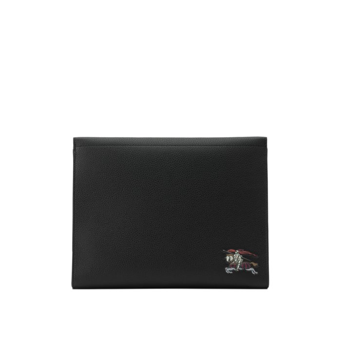 Burberry バーバリー メンズ クラッチバッグ・ポーチ 8115478 Leather clutch bag with EKD Black onesize 【送料無料・関税込】