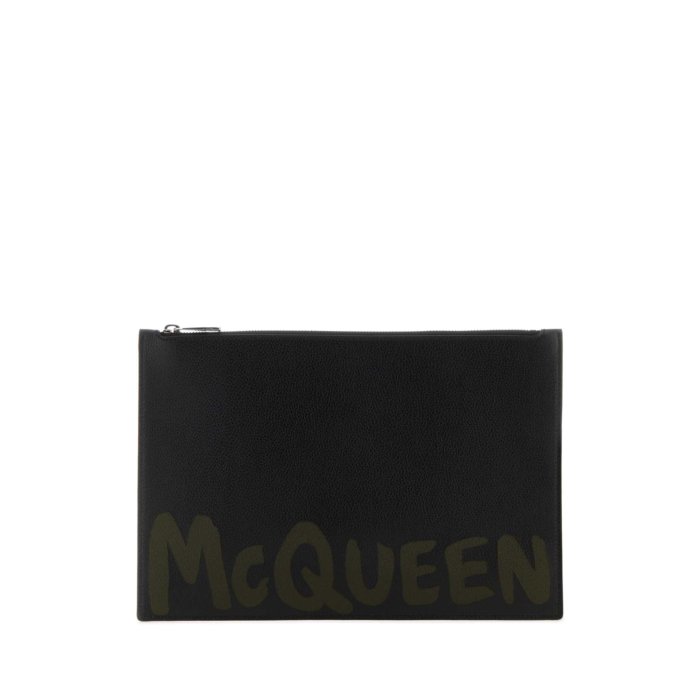 【楽天スーパーセール 最大80%OFF+P2倍~】Alexander McQUEEN アレキサンダー・マックイーン メンズ クラッチバッグ・ポーチ 5604721AAQ51088 Black leather clutch Black onesize 【送料無料・関税込】