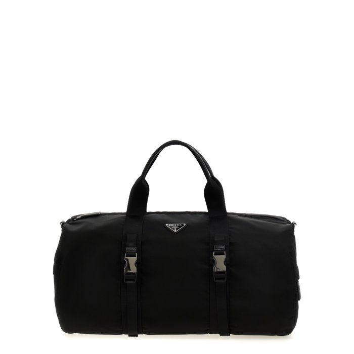 Prada プラダ メンズ ビジネス・トラベルバッグ 2VC015VMON2DMGF0002 Re-Nylon Saffiano travel bag Black onesize 【送料無料・関税込】