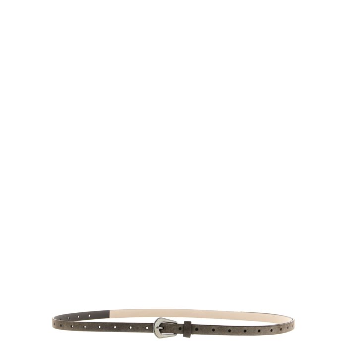 Brunello Cucinelli ブルネロ・クチネリ レディース ベルト・サスペンダー M0DELC128C7284 Suede belt Brown L M S 【送料無料・関税込】