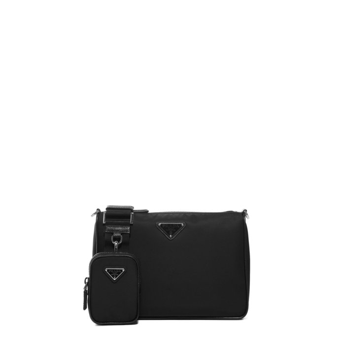 【楽天スーパーセール 最大80%OFF+P2倍~】Prada プラダ メンズ ハンドバッグ・ショルダーバッグ 2VH113XOP2DMHF0002 PRADA VIAGGIO Bags.. Black Blacks and greys onesize 【送料無料・関税込】