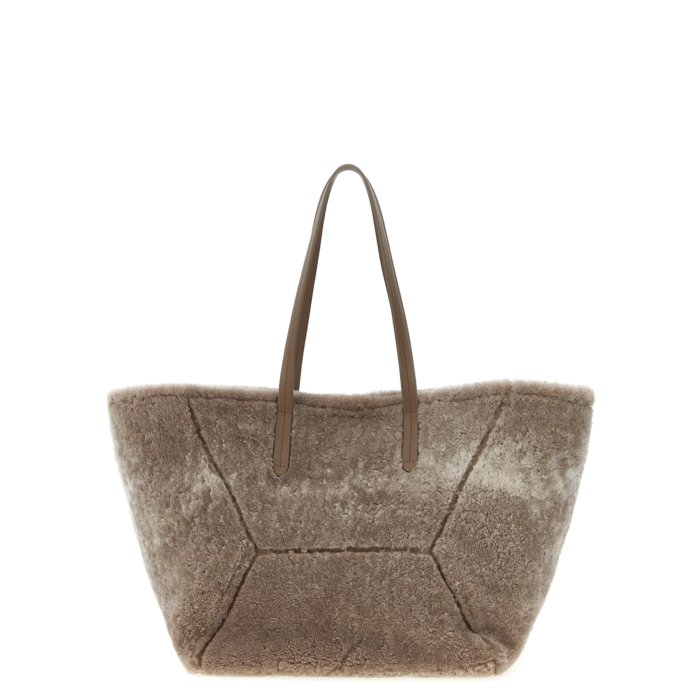 【楽天スーパーセール 最大80%OFF+P2倍~】Brunello Cucinelli ブルネロ・クチネリ レディース トートバッグ MBLRD2571C7890 'BC Duo' large shoulder bag Gray onesize 【送料無料・関税込】