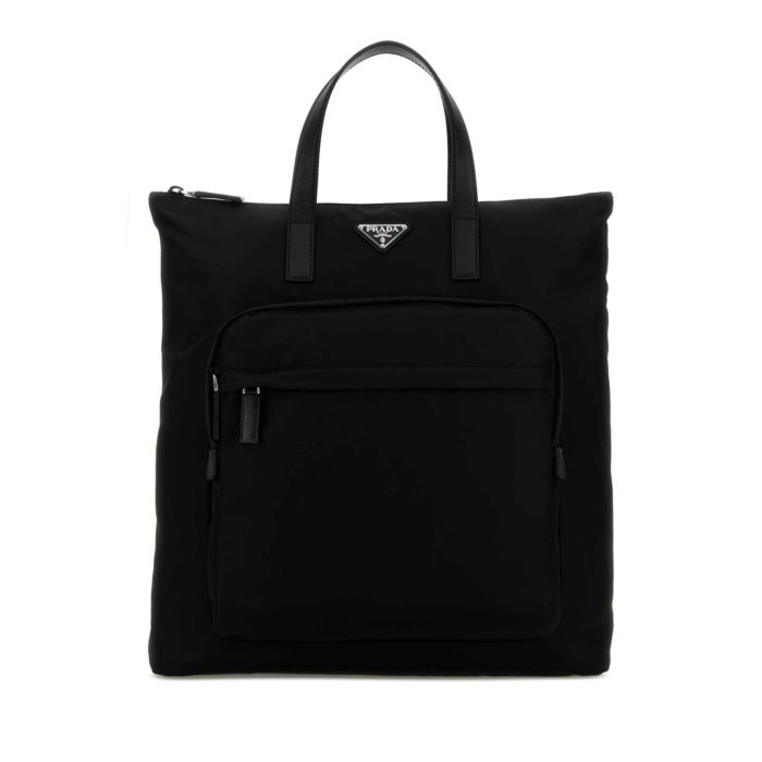 【楽天お買い物マラソン 最大75%OFF+最大P4倍】Prada プラダ メンズ トートバッグ 2VG0982DMGF0002 Black Re-Nylon shopping bag Black onesize 【送料無料・関税込】