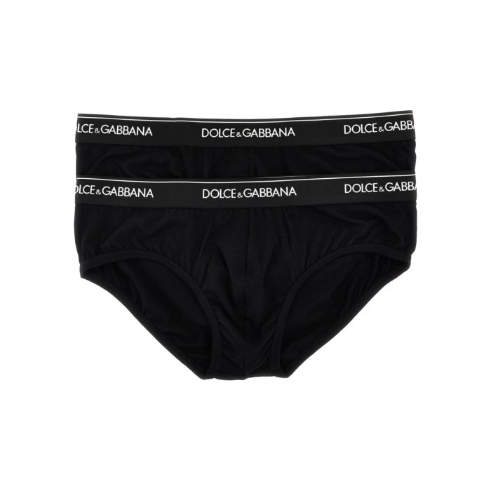 【楽天ブラックフライデー最大80%OFF+P2倍~】Dolce & Gabbana ドルチェガッバーナ メンズ アンダーウェア M9C05JONN95N0000 'Brando' 2-pack briefs Black 3 4 5 6 7 【送料無料・関税込】