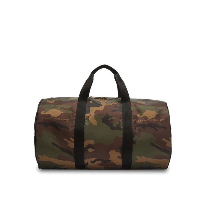 Off-White オフホワイト メンズ ビジネス・トラベルバッグ OMNL010F22FAB0038400 Campuflage-print duffle bag Green onesize 【送料無料・関税込】