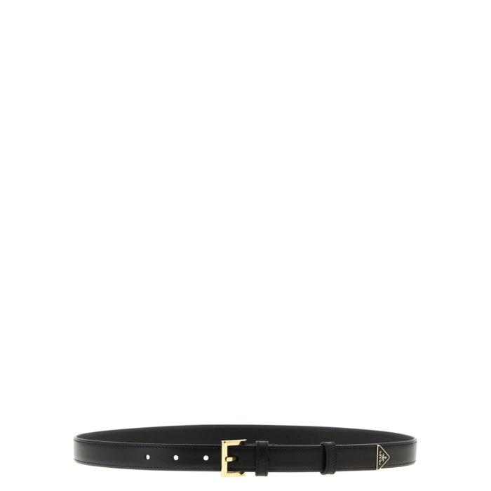 Prada プラダ レディース ベルト・サスペンダー 1CC6258NQF0632 Leather belt Black 75 80 85 90 75cm 80cm 85cm 90cm 【送料無料・関税込】