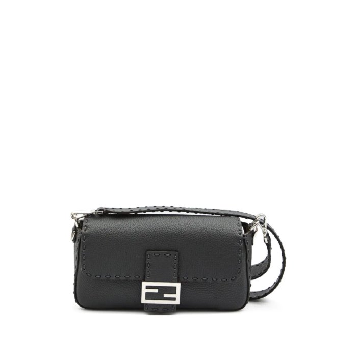 FENDI フェンディ メンズ ハンドバッグ・ショルダーバッグ 7VA572ARLZF0J55 BAGUETTE MACRO-STITCH MESSENGER BAG F0J55 ASPHALT/PALLADIO onesize 【送料無料・関税込】
