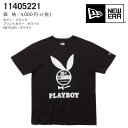 ニューエラ tシャツ Cotton Tee PLAYBOY (Visor Sticker)ブラック(11405221)日本正規品 newera tシャツ【s4】