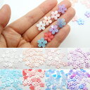 【20%オフ スーパーSALE】デコパーツ【76.シェル風さくらパーツ】 10個売り 8色 桜 さくら アクリル パーツ パール ラメ 貝 ビーズ ハンドメイド アクセサリー