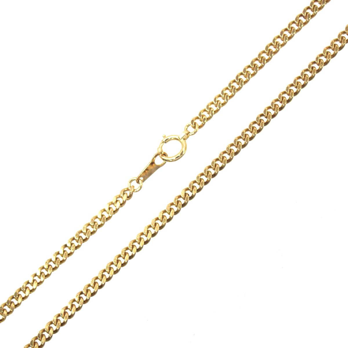 【中古】 喜平2面シングルネックレス K18 19.7g YG 18金 NO 磨き仕上げ品 Aランク