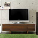 ◆クーポン配布中◆【送料無料】 完成品 ウォールナット 天然木 テレビ台 140 ブラウン 37型 テレビボード AVボード ローボード ロータイプ TV台 TVボード テレビラック TVラック 北欧 木製 37インチ 42型 37 幅140cm