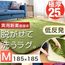 【送料無料/在庫有】 着脱 防ダニ 低反発 ラグ 185×185 洗える マイクロファイバー フランネル 正方形 3畳 滑り止め付 ラグマット 北欧 夏 夏用 マット ラグ カーペット 実用新案登録済み