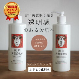 【楽天1位 】<strong>ふきとり化粧水</strong> くすみケア 透明感 角質ケア 古い角質除去 つるつる 保湿 プレ化粧水 米ぬか ブースター 導入化粧水 化粧水 ポンプ ふき取り化粧水 拭き取り化粧水 大容量 美人ぬか 純米 角質柔軟水 2本 30代 40代 50代 60代