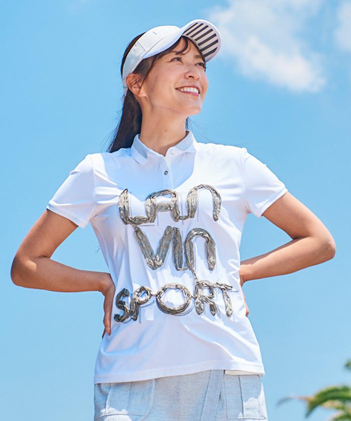 公式】 【SALE/40%OFF】 ランバン スポール ロゴテープ刺繍半袖シャツ