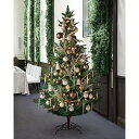 クリスマスツリー クリスマス おしゃれ オーナメント 北欧 LED 210cm 飾り 送料無料 ナチュラリーゴールドツリーセット H210×W120cm 1セット
