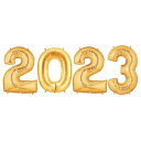 【高さ30cm】レターバルーンセット2023 小 1セットお手軽に装飾としてお使いいただけます。※バルーンは少ししわが残る程度にふくらませてください。※滞在時間は使用環境により変わります。正月飾り 装飾 おしゃれ 玄関 バルーン 店舗