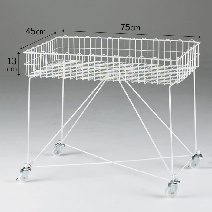 バスケット<strong>ワゴン</strong> W75×D45cm 白 1台ここでしか買えない！ストア・エキスプレスオリジナル<strong>商品</strong> お弁当販売に大活躍の<strong>ワゴン</strong>が、この価格！業務用 <strong>ワゴン</strong> キャスター付き ネット テイクアウト <strong>陳列</strong> 65cm 販売台 店舗 キッチン <strong>ワゴン</strong> 多肉 植物棚