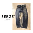 【SERGE サージ】SERGE de bleu バギーサンシェイド ワイドデニム デザインデニム 花オイル 日本製 あす楽 7041033【送料無料】