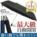 傘・折りたたみ傘 自動開閉 耐風式 65cm【 ワンタッチ 大きい折りたたみ傘 丈夫 紳士用 折り畳み傘 おりたたみ傘 折畳み傘 折畳傘 メンズ men's 男性 おしゃれ 紳士傘 風に強い 父の日 ギフト】【10P30Sep17】