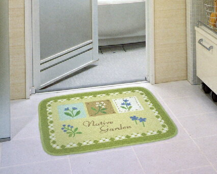 ベーシックなバスマットです。2010ちらし★ 【2000円以上送料無料】 オカトー ネイティブガーデン　バスマット　グリーン