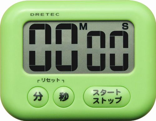 【2000円以上送料無料】 ドリテック 大画面タイマー「シャボン」 グリーン T-193GN
